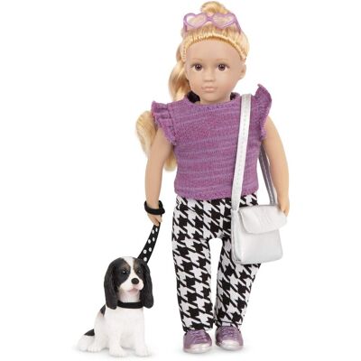 Lori Lalki, mini lalka z psem, 15 cm, lalka i szczeniak spaniel, zestaw do zabawy ze strojem, zwierzętami i akcesoriami, wrzos i samorodki, zestaw d.. Lori Lalki, mini lalka z psem, 15 cm, lalka i szczeniak spaniel, zestaw do zabawy ze strojem, zwierzętami i akcesoriami, wrzos i samorodki, zestaw d..