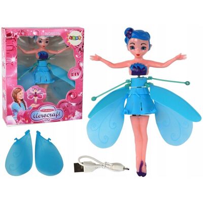 Lean Toys Magiczna Lalka Latająca Wróżka Niebieska Sterowana Ręką Lean Toys Magiczna Lalka Latająca Wróżka Niebieska Sterowana Ręką