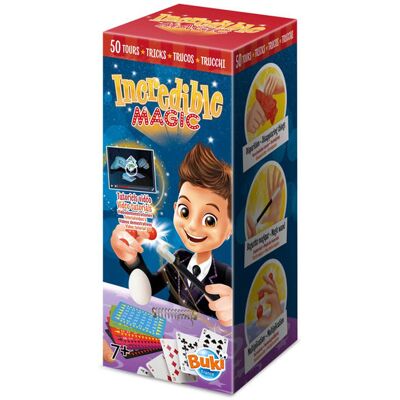 Magiczny zestaw dla dzieci Incredible Buki 50 trików iluzjonistycznych Magiczny zestaw dla dzieci Incredible Buki 50 trików iluzjonistycznych