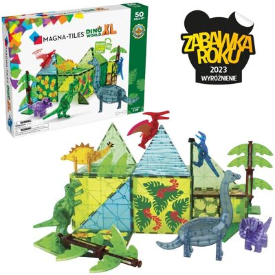 MAGNA-TILES® Klocki Magnetyczne Dino World XL 50 el. MAGNA-TILES® Klocki Magnetyczne Dino World XL 50 el.