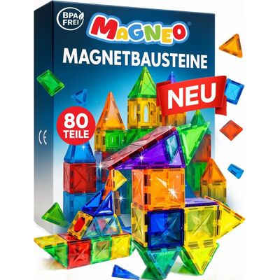 Inny producent Magneo® Magnetyczne klocki (80 elementów) – klocki magnetyczne dla dzieci od 3 lat – edukacyjna zabawka magnetyczna – kreatywna gra z silnymi magnes.. Inny producent Magneo® Magnetyczne klocki (80 elementów) – klocki magnetyczne dla dzieci od 3 lat – edukacyjna zabawka magnetyczna – kreatywna gra z silnymi magnes..