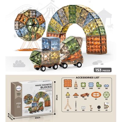 Mamido Magnetyczna układanka Magic Diamond Surface 153 elementy Mamido Magnetyczna układanka Magic Diamond Surface 153 elementy