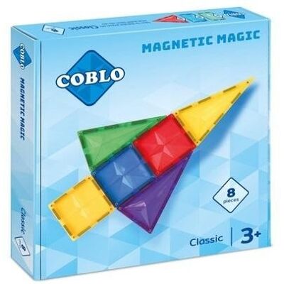 Zestaw magnetycznych klocków COBLO - 8 elementów - Budowa Zestaw magnetycznych klocków COBLO - 8 elementów - Budowa