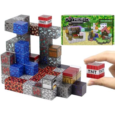 Pegaz Toys Magnetyczne KLOCKI KONSTRUKCYJNE SZEŚCIANY Pixele Kostki 66 Elementów 3D Pegaz Toys Magnetyczne KLOCKI KONSTRUKCYJNE SZEŚCIANY Pixele Kostki 66 Elementów 3D