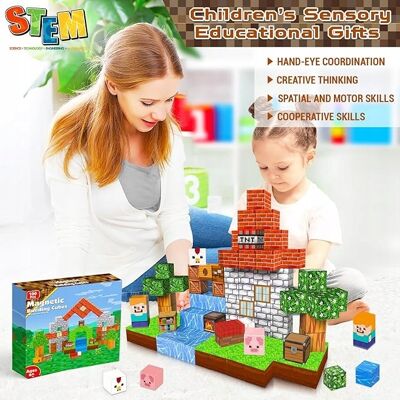 rexe MAGNETYCZNE KONSTRUKCYJNE KLOCKI 100 SZTUK DLA DZIECI MONTESSORI rexe MAGNETYCZNE KONSTRUKCYJNE KLOCKI 100 SZTUK DLA DZIECI MONTESSORI