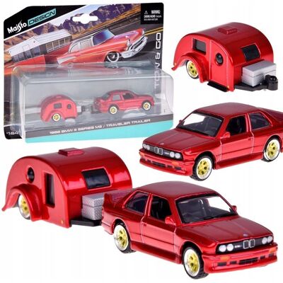 JOKOMISIADA Maisto Licencjonowane Auto Metalowe BMW M3 1988 Przyczepa kempingowa ZA5967 JOKOMISIADA Maisto Licencjonowane Auto Metalowe BMW M3 1988 Przyczepa kempingowa ZA5967