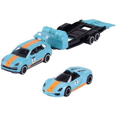 MAJORETTE 2-PACK PORSCHE CAYENNE TURBO S E-HYBRID + 918 SPYDER 1:64 8502103001 MAJORETTE 2-PACK PORSCHE CAYENNE TURBO S E-HYBRID + 918 SPYDER 1:64 8502103001