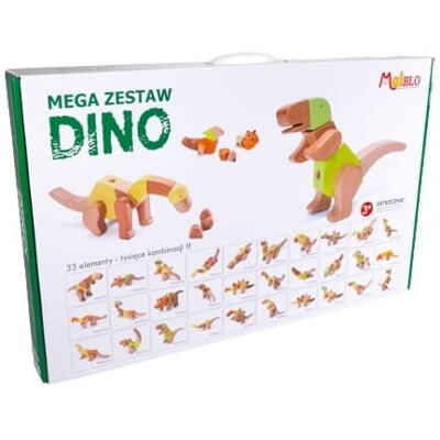 Malblo, klocki drewniane - mega zestaw Dino Malblo, klocki drewniane - mega zestaw Dino