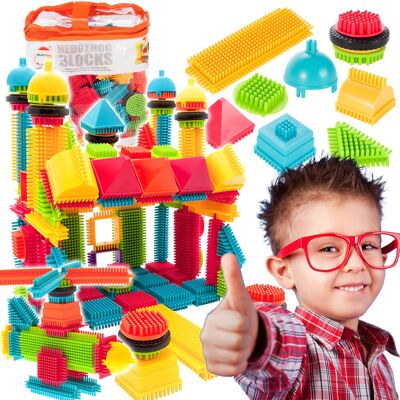Malplay, Klocki Konstrukcyjne Wafle Jeżyki Kreatywne 90El. Malplay, Klocki Konstrukcyjne Wafle Jeżyki Kreatywne 90El.