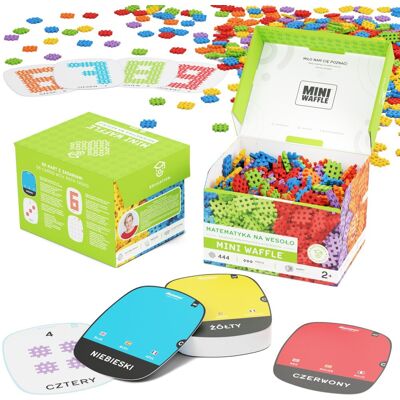 Marioinex Fabryka Zabawek MARIOINEX KLOCKI MINI WAFLE EDU MATEMATYKA NA WESOŁO 444 SZT, karty pracy Marioinex Fabryka Zabawek MARIOINEX KLOCKI MINI WAFLE EDU MATEMATYKA NA WESOŁO 444 SZT, karty pracy
