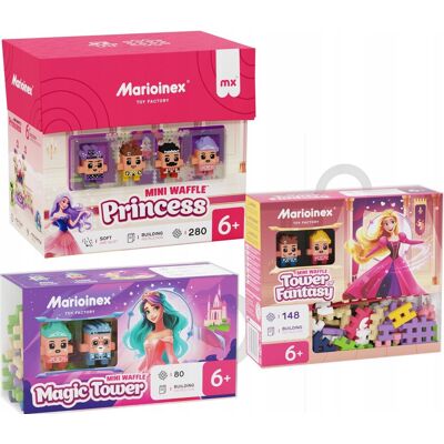 Marioinex Fabryka Zabawek Marioinex Klocki Waffle MAGICZNE KRÓLESTWO komplet zamek wieże 508 el 8 fig Marioinex Fabryka Zabawek Marioinex Klocki Waffle MAGICZNE KRÓLESTWO komplet zamek wieże 508 el 8 fig