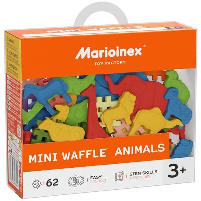 Marioinex Fabryka Zabawek Klocki Konstrukcyjne, Mini Waffle, Marioinex, Mini Animals, 62 el. Marioinex Fabryka Zabawek Klocki Konstrukcyjne, Mini Waffle, Marioinex, Mini Animals, 62 el.