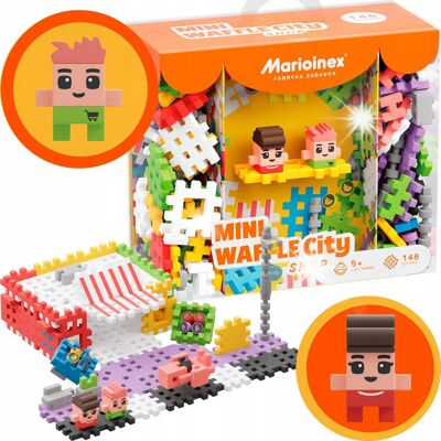 Marioinex Mini Waffle City Sklep Elastyczne Klocki 148 El. + 2 Figurki Marioinex Mini Waffle City Sklep Elastyczne Klocki 148 El. + 2 Figurki
