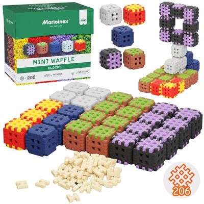 sarcia.eu Marioinex Mini Waffle Green Blocks ZESTAW klocków konstrukcyjnych, MIĘKKIE klocki dla dzieci, BEZPIECZNE - 206 elementów sarcia.eu Marioinex Mini Waffle Green Blocks ZESTAW klocków konstrukcyjnych, MIĘKKIE klocki dla dzieci, BEZPIECZNE - 206 elementów