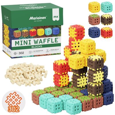 sarcia.eu Marioinex Mini Waffle Green Blocks ZESTAW klocków konstrukcyjnych, MIĘKKIE klocki dla dzieci, BEZPIECZNE - 302 elementów sarcia.eu Marioinex Mini Waffle Green Blocks ZESTAW klocków konstrukcyjnych, MIĘKKIE klocki dla dzieci, BEZPIECZNE - 302 elementów