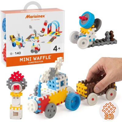 sarcia.eu Marioinex Mini Waffle Konstruktor Niebieski ZESTAW klocków konstrukcyjnych, MIĘKKIE klocki dla dzieci, BEZPIECZNE 140 elementów sarcia.eu Marioinex Mini Waffle Konstruktor Niebieski ZESTAW klocków konstrukcyjnych, MIĘKKIE klocki dla dzieci, BEZPIECZNE 140 elementów