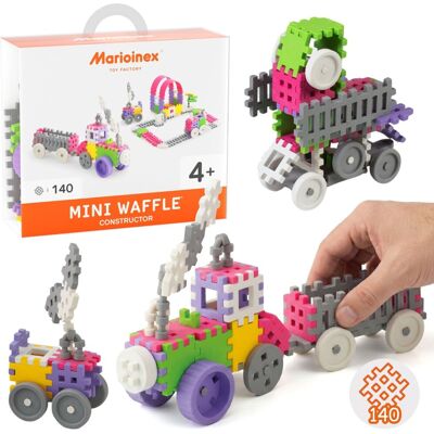 sarcia.eu Marioinex Mini Waffle Konstruktor Różowy ZESTAW klocków konstrukcyjnych, MIĘKKIE klocki dla dzieci, BEZPIECZNE - 140 elementów sarcia.eu Marioinex Mini Waffle Konstruktor Różowy ZESTAW klocków konstrukcyjnych, MIĘKKIE klocki dla dzieci, BEZPIECZNE - 140 elementów