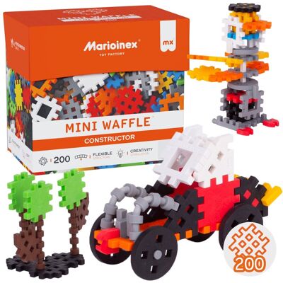sarcia.eu Marioinex Mini Waffle Konstruktor ZESTAW klocków konstrukcyjnych, MIĘKKIE klocki dla dzieci, BEZPIECZNE - 200 elementów sarcia.eu Marioinex Mini Waffle Konstruktor ZESTAW klocków konstrukcyjnych, MIĘKKIE klocki dla dzieci, BEZPIECZNE - 200 elementów