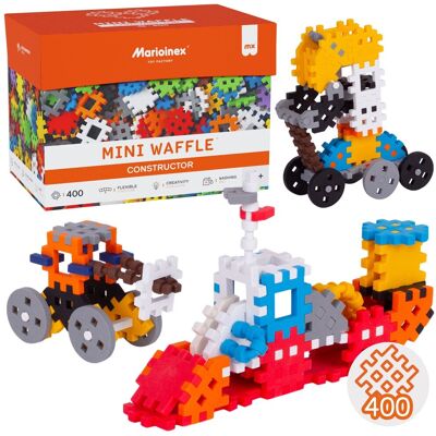 sarcia.eu Marioinex Mini Waffle Konstruktor ZESTAW klocków konstrukcyjnych, MIĘKKIE klocki dla dzieci, BEZPIECZNE - 400 elementów sarcia.eu Marioinex Mini Waffle Konstruktor ZESTAW klocków konstrukcyjnych, MIĘKKIE klocki dla dzieci, BEZPIECZNE - 400 elementów