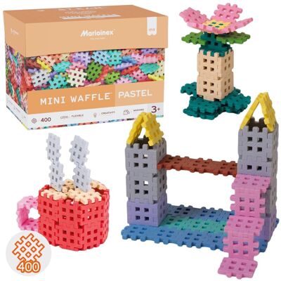 sarcia.eu Marioinex Mini Waffle Pastelowy ZESTAW klocków konstrukcyjnych, MIĘKKIE klocki dla dzieci, BEZPIECZNE - 400 elementów sarcia.eu Marioinex Mini Waffle Pastelowy ZESTAW klocków konstrukcyjnych, MIĘKKIE klocki dla dzieci, BEZPIECZNE - 400 elementów