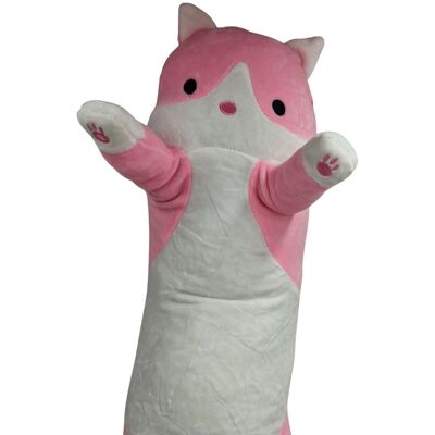 Inny producent Maskotka Pluszak Kotek Różowo Biały Pluszowy 150CM Inny producent Maskotka Pluszak Kotek Różowo Biały Pluszowy 150CM