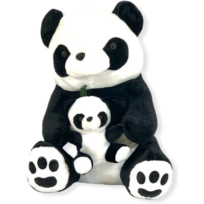 Blue Ride Maskotka pluszowa Miś Gigant Panda z dzieckiem 80 cm Blue Ride Maskotka pluszowa Miś Gigant Panda z dzieckiem 80 cm