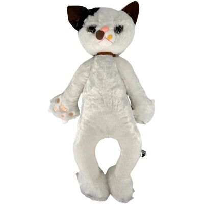 Inny producent Maskotka Pluszowa Pluszak Zabawka Biały Kot Czarne Uszko 40cm Inny producent Maskotka Pluszowa Pluszak Zabawka Biały Kot Czarne Uszko 40cm