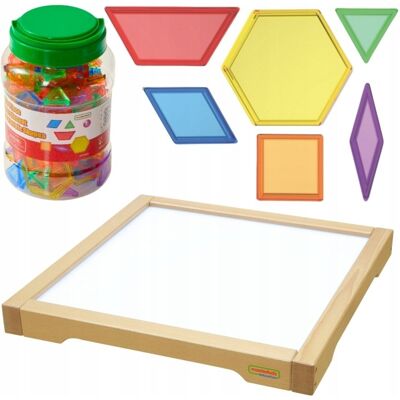 Masterkidz Panel Skrzynia Led Sensoryczna + Klocki Montessori Mozaika 140 E Masterkidz Panel Skrzynia Led Sensoryczna + Klocki Montessori Mozaika 140 E