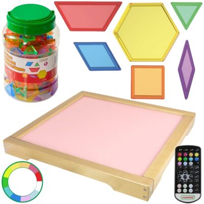 Masterkidz Panel Świetlny Led Zmiana Kolorów Pilotem + Klocki Montessori Mo Masterkidz Panel Świetlny Led Zmiana Kolorów Pilotem + Klocki Montessori Mo