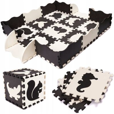Bemi Mata Edukacyjna Piankowe Puzzle 114x114 x1 cm 25 elementów Czarne Bemi Mata Edukacyjna Piankowe Puzzle 114x114 x1 cm 25 elementów Czarne