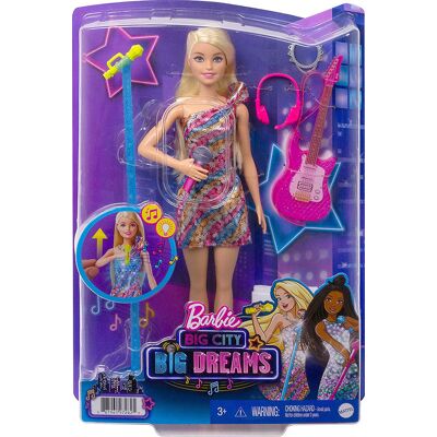 Mattel Barbie, Lalka Muzyczna Big City Malibu Mattel Barbie, Lalka Muzyczna Big City Malibu