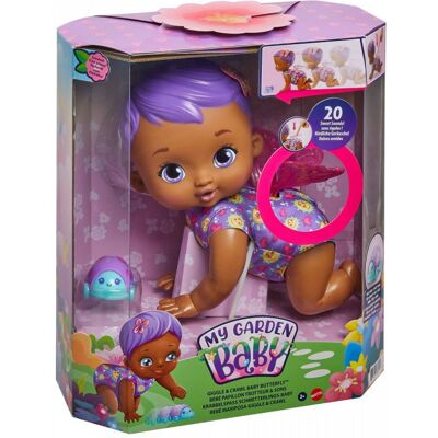 Mattel Lalka raczkujący bobasek - motylek My Garden Baby, Fioletowy Mattel Lalka raczkujący bobasek - motylek My Garden Baby, Fioletowy