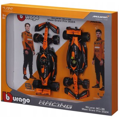 McLaren MCL38 Norris Piastri ZESTAW BOLIDÓW F1 1:24 BBURAGO 18-28051 McLaren MCL38 Norris Piastri ZESTAW BOLIDÓW F1 1:24 BBURAGO 18-28051