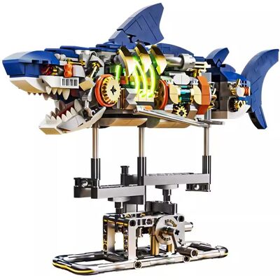Inny producent Mechaniczny Rekin LED – Klocki konstrukcyjne MJI 13054 MOC 687el. TECHNIC / MJI Inny producent Mechaniczny Rekin LED – Klocki konstrukcyjne MJI 13054 MOC 687el. TECHNIC / MJI