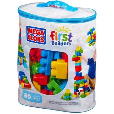 Mega Bloks Klocki Mega Bloks 80 elementów torba niebieska Mega Bloks Klocki Mega Bloks 80 elementów torba niebieska