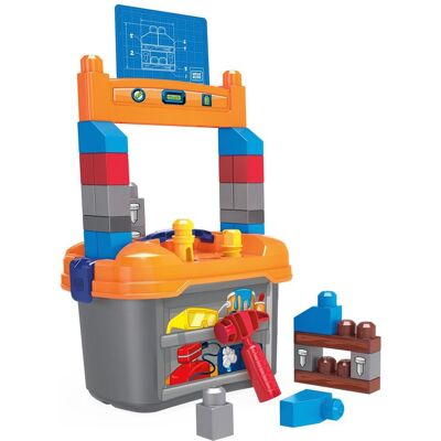 Mattel Mega Bloks, zabawka edukacyjna Warsztat małego majsterkowicza Mattel Mega Bloks, zabawka edukacyjna Warsztat małego majsterkowicza
