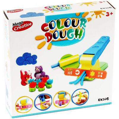 Mega Creative, masa plastyczna Colour Dough, wyciskarka, zestaw Mega Creative, masa plastyczna Colour Dough, wyciskarka, zestaw