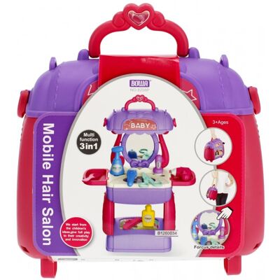 Mega Creative, Toaletka w walizce, Fryzjer, 3w1, 481634 Mega Creative, Toaletka w walizce, Fryzjer, 3w1, 481634