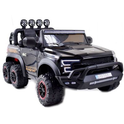 Super Mega Jeep Works Six 4X4, 2 X 12V Mękkie Koła, Miękkie Siedzenie/Jc003 Super Mega Jeep Works Six 4X4, 2 X 12V Mękkie Koła, Miękkie Siedzenie/Jc003