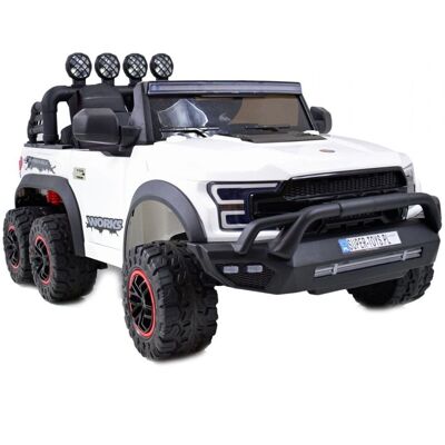 Super Mega Jeep Works Six 4X4, 2 X 12V Mękkie Koła, Miękkie Siedzenie/Jc003 Super Mega Jeep Works Six 4X4, 2 X 12V Mękkie Koła, Miękkie Siedzenie/Jc003