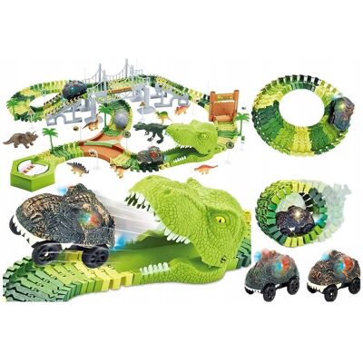 Inny producent Mega Tor Wyścigowy Dinozaur Park Autko Duży Zestaw Konstrukcyjny 174el. Inny producent Mega Tor Wyścigowy Dinozaur Park Autko Duży Zestaw Konstrukcyjny 174el.