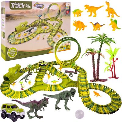 MalPlay Mega Tor Wyścigowy Dinozaur Park Magic Track 260 elementów MalPlay Mega Tor Wyścigowy Dinozaur Park Magic Track 260 elementów