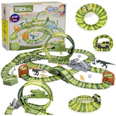 Inny producent Mega Tor Wyścigowy Park Samochodowy Dinozaurów Dino Park XXL 324 Elementy Inny producent Mega Tor Wyścigowy Park Samochodowy Dinozaurów Dino Park XXL 324 Elementy