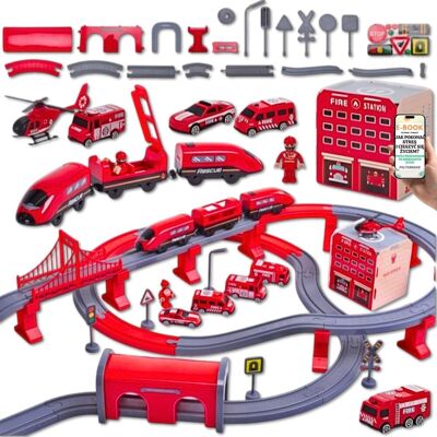 Pltb MEGA ZESTAW KOLEJKA STRAŻACKA 5w1 LOKOMOTYWA AUTKA TUNEL REMIZA PREZENT DLA MAŁEGO STRAŻAKA + EBOOK-1 Pltb MEGA ZESTAW KOLEJKA STRAŻACKA 5w1 LOKOMOTYWA AUTKA TUNEL REMIZA PREZENT DLA MAŁEGO STRAŻAKA + EBOOK-1