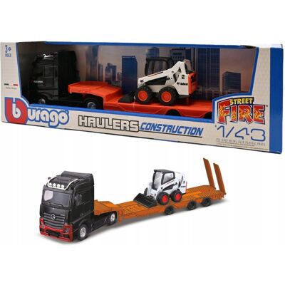 Mercedes Actros GigaSpace LAWETA ŁADOWARKA KOŁOWA BOBCAT 1:43 BBURAGO Mercedes Actros GigaSpace LAWETA ŁADOWARKA KOŁOWA BOBCAT 1:43 BBURAGO
