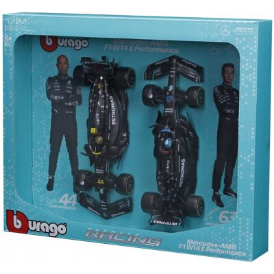 Mercedes AMG W14 Hamilton Russell ZESTAW BOLIDÓW F1 1:24 BBURAGO 18-28062 Mercedes AMG W14 Hamilton Russell ZESTAW BOLIDÓW F1 1:24 BBURAGO 18-28062