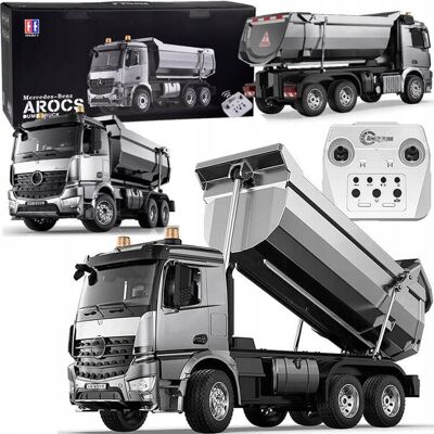 Inny producent Mercedes Arocs METALOWA wywrotka sterowana EE ruchoma naczepa 1:20 RC0667 Inny producent Mercedes Arocs METALOWA wywrotka sterowana EE ruchoma naczepa 1:20 RC0667