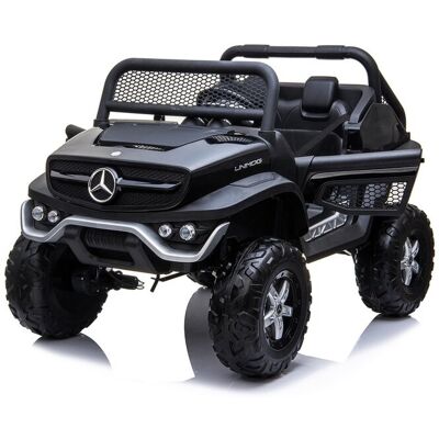 Inny producent MERCEDES UNIMOG 4X4 PŁYNNY START, KOŁA EVA,12V 14Ah, SKÓRA Samochód elektryczny dla dzieci Czarny Inny producent MERCEDES UNIMOG 4X4 PŁYNNY START, KOŁA EVA,12V 14Ah, SKÓRA Samochód elektryczny dla dzieci Czarny
