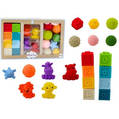 Lean Toys Miękkie Klocki Edukacyjne Do Kąpieli 20 Elementów Zwierzęta Kształty Lean Toys Miękkie Klocki Edukacyjne Do Kąpieli 20 Elementów Zwierzęta Kształty