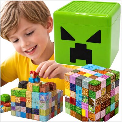 WKS MINECRAFT KLOCKI MAGNETYCZNE MEGA ZESTAW W PUDEŁKU CREEPER - 155 ELEMENTÓW WKS MINECRAFT KLOCKI MAGNETYCZNE MEGA ZESTAW W PUDEŁKU CREEPER - 155 ELEMENTÓW